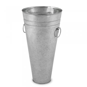 Vaso cone frizado com argolas