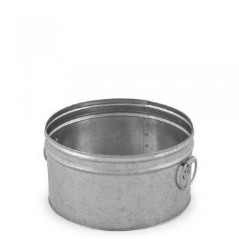 Cachepot Redondo baixo com argolas