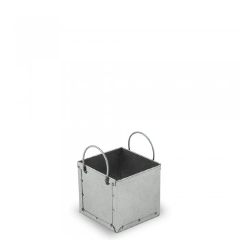 Cachepot quadrado pequeno com alças